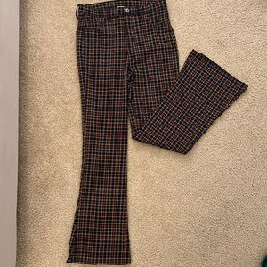 flared flannel pants